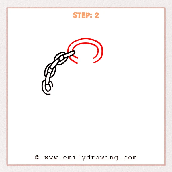 how to draw a pocket watch - Step 2
